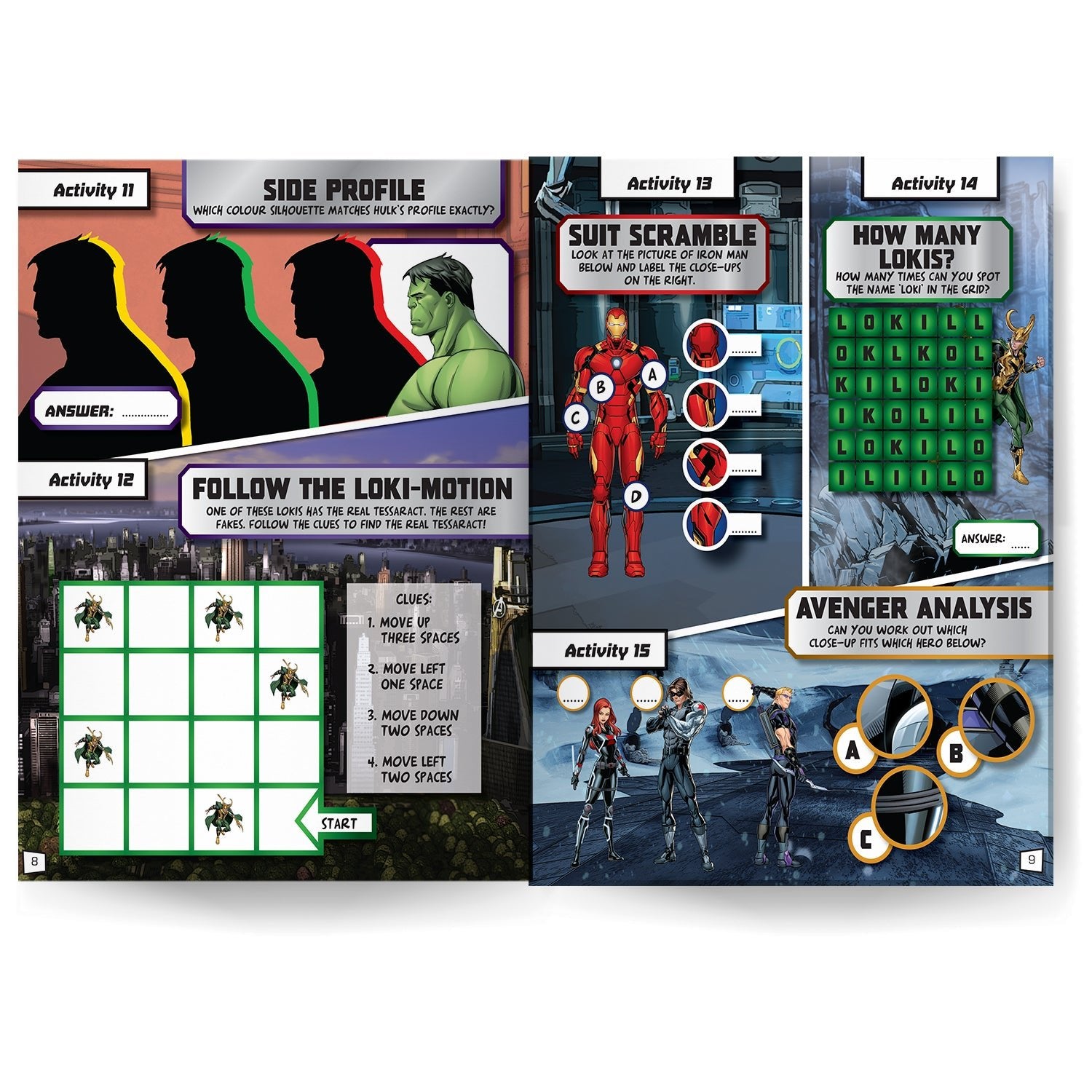 Parragon Publishing Marvel Avengers: 4 - in - 1 Activity Book Puzzles, Coloring, Games, and More - 9788197245763