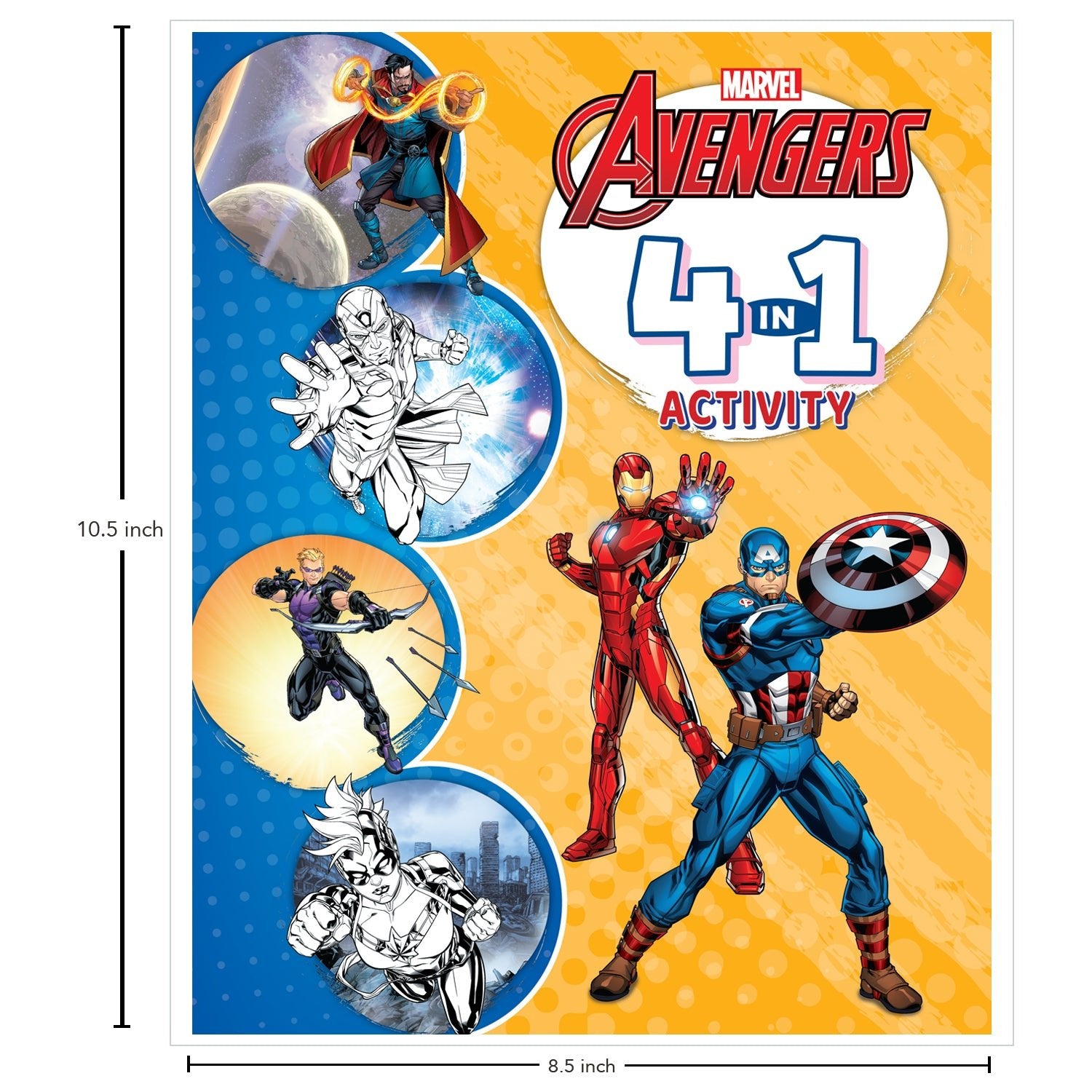 Parragon Publishing Marvel Avengers: 4 - in - 1 Activity Book Puzzles, Coloring, Games, and More - 9788197245763