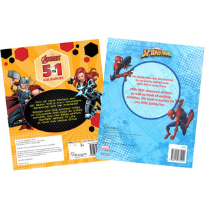 Parragon Publishing Marvel Spider - Man and Avengers Sticker and Colouring Pack of 2 Books - 9788198065476