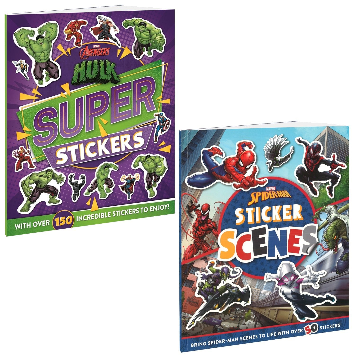 Parragon Publishing Marvel Sticker Hulk and Spider - Man Pack of 2 Books| Activity for Kids - 9788198022493