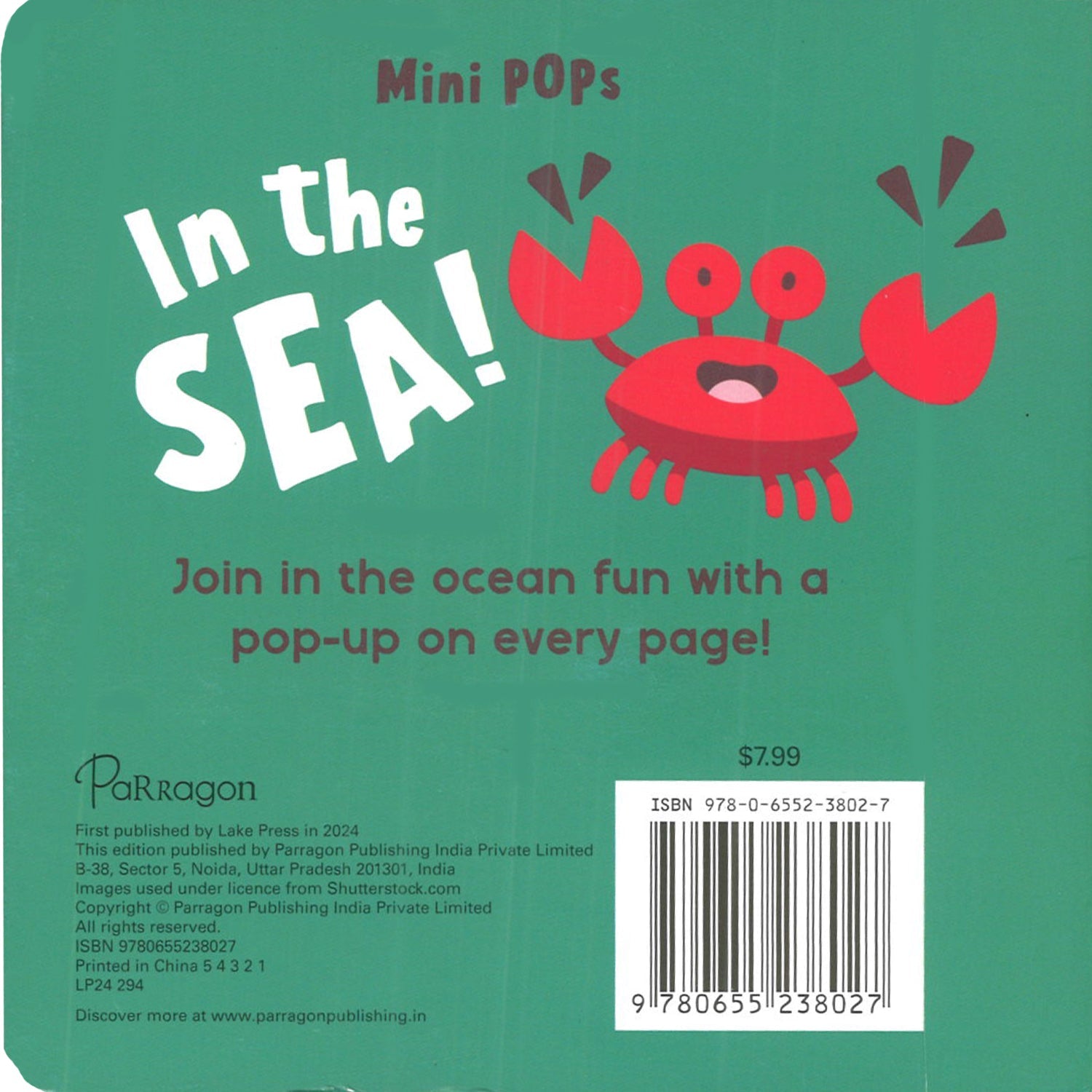 Parragon Publishing Mini Pops - In the Sea! (Pop - up book) For Toddlers - 9780655238027