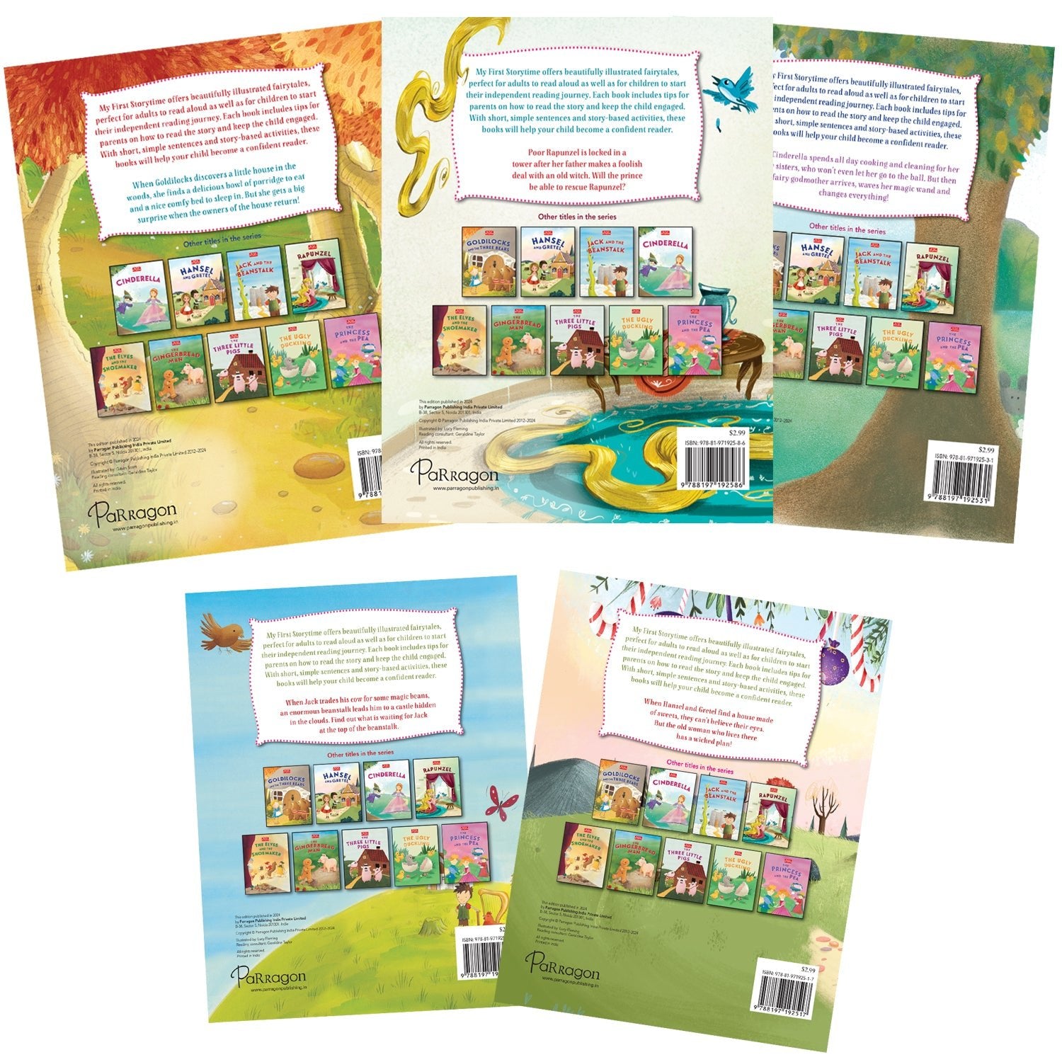 Parragon Publishing My First Storytime Pack of 5 Books | Fairytales | 4 to 6 Year Old Kids - 9788198022455
