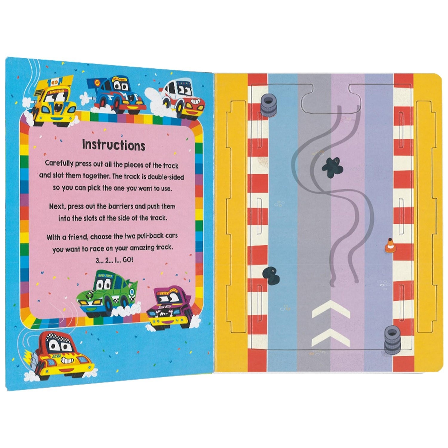 Parragon Publishing Rival Racers | Slot - together Race Track with 5 Cars - 9781800226876