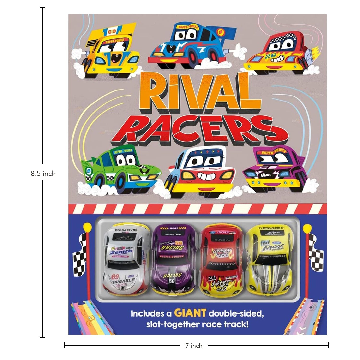 Parragon Publishing Rival Racers | Slot - together Race Track with 5 Cars - 9781800226876