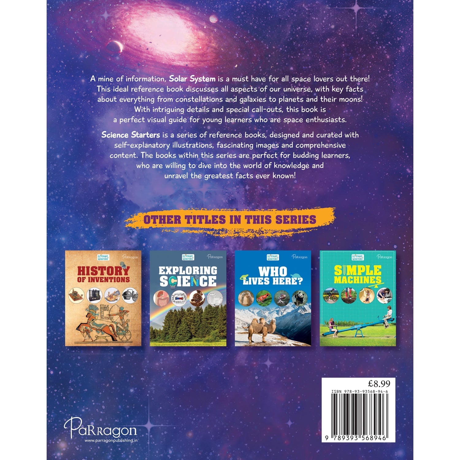 Parragon Publishing Science Starters: Solar System | Reference Book for Kids Encylopedia - 9789393568946