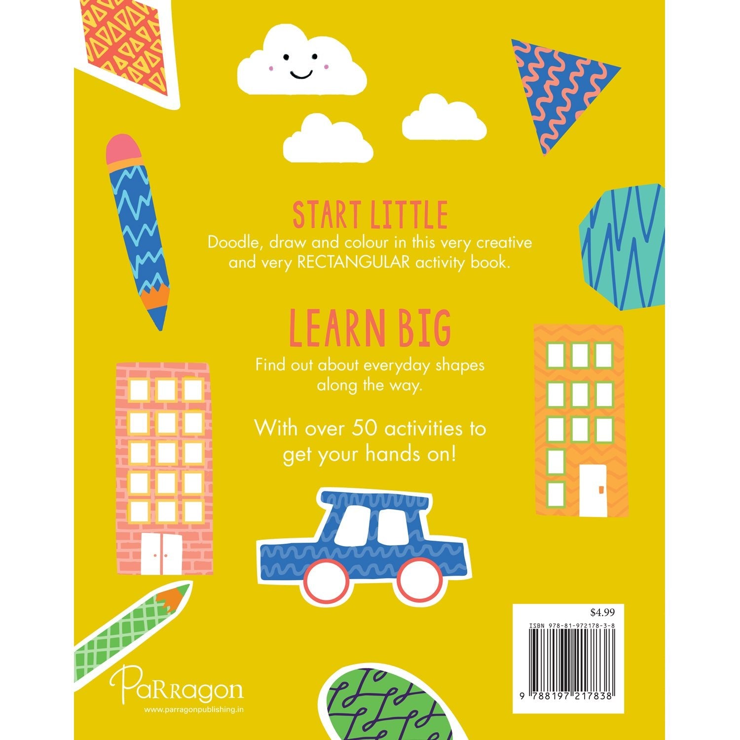 Parragon Publishing Start Little Learn Big: Circles, Squares, Stars | A Book of Shapes - 9788197217838