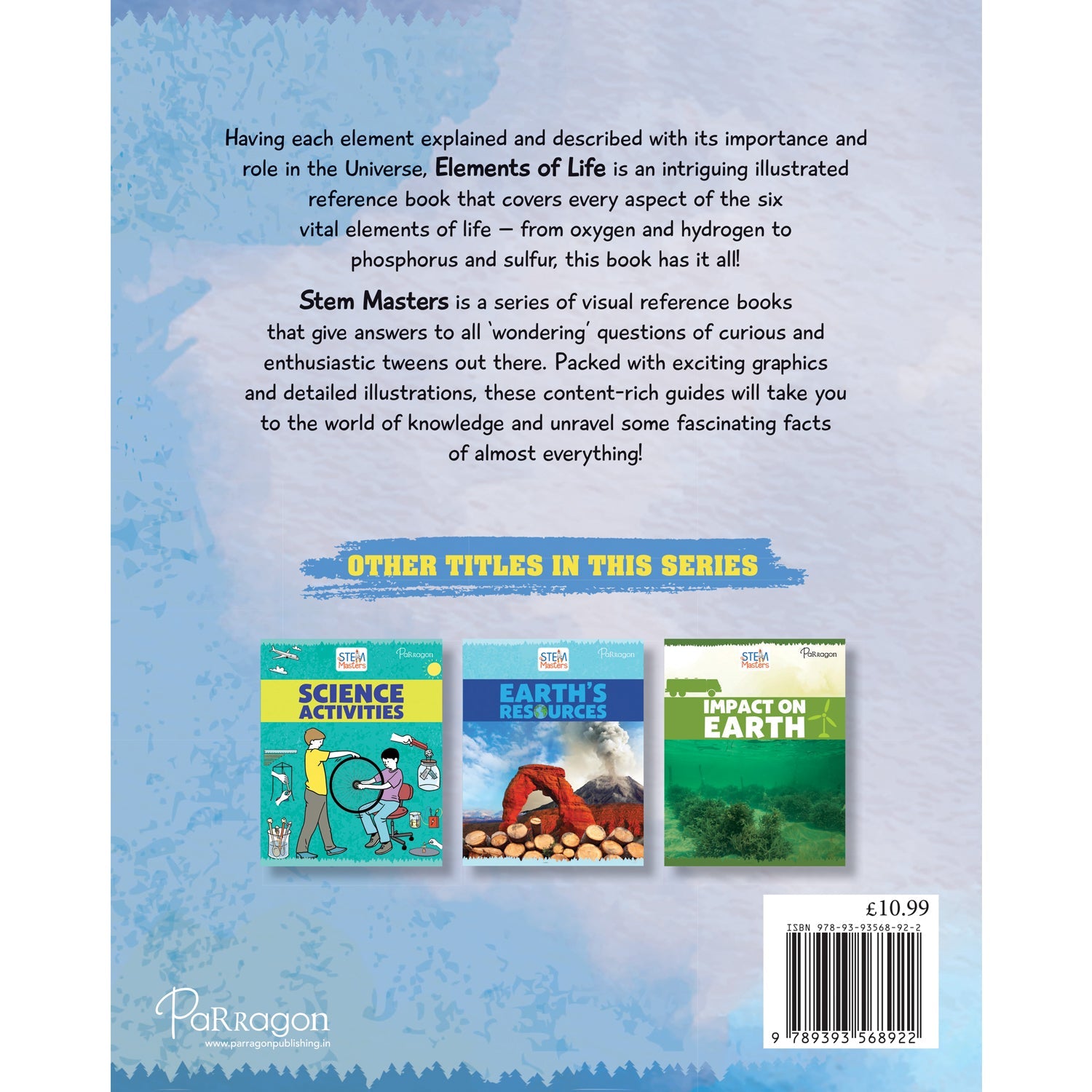 Parragon Publishing STEM Masters: Elements of Life | Reference Book for Kids - 9789393568922