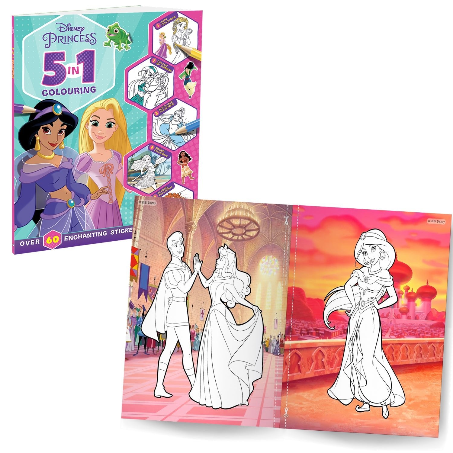 Parragon Publishing The Lion King and Princess 5 - in - 1 Pack of 3 Sticker and Colouring Book - 9788198065452