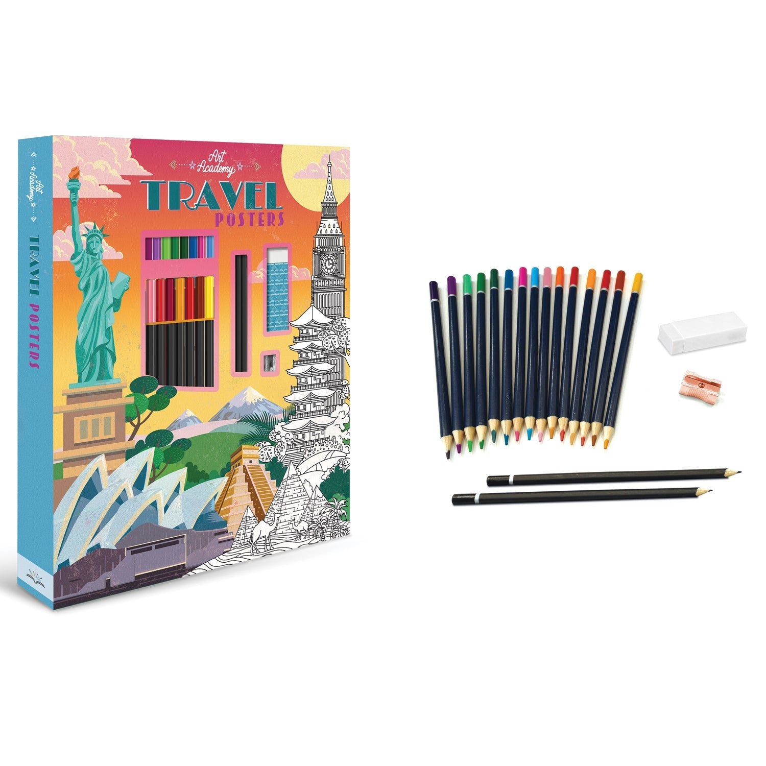 Parragon Publishing Travel Posters Colouring Book, Colour your famous places - 9781837714582