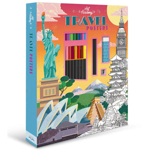 Parragon Publishing Travel Posters Colouring Book, Colour your famous places - 9781837714582