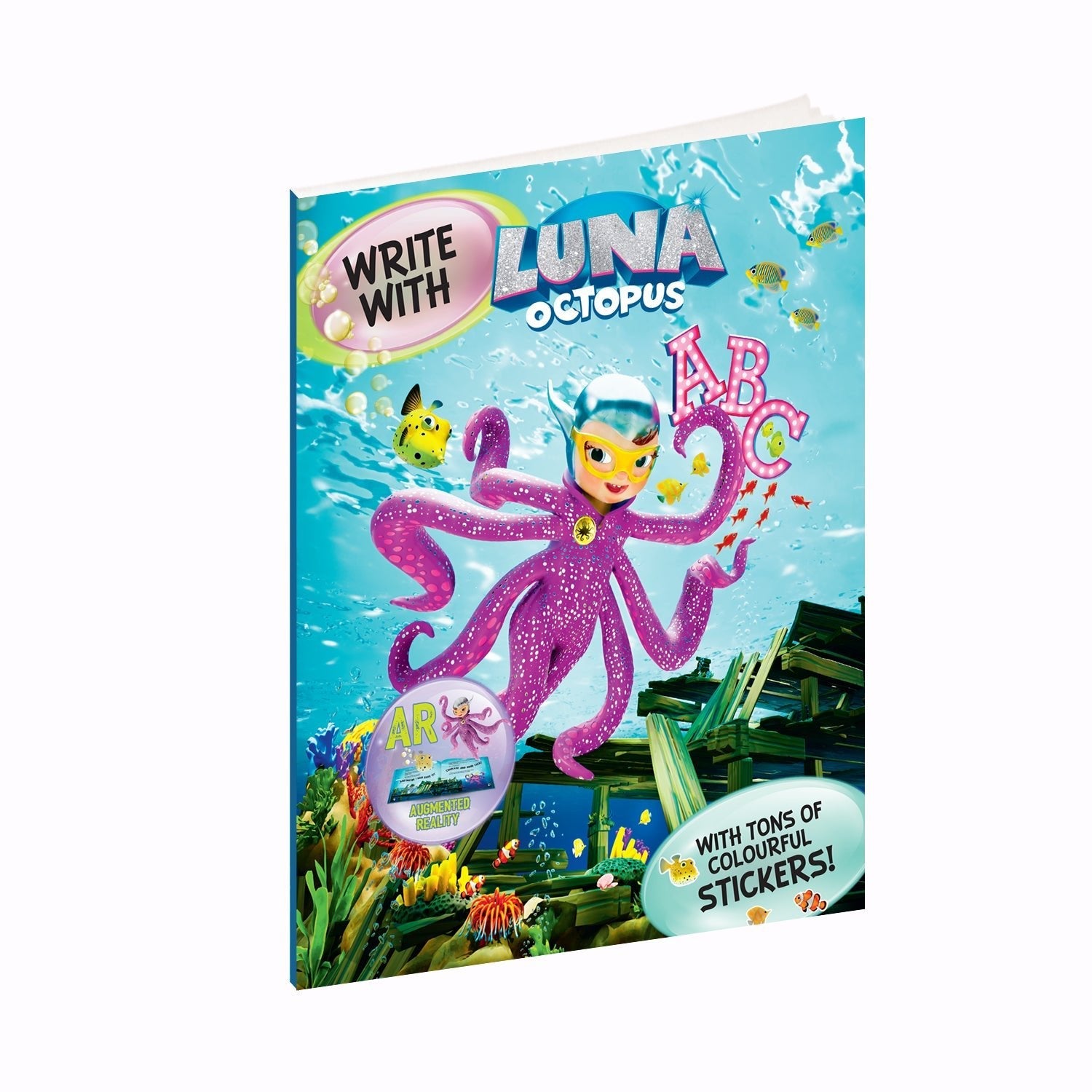 Parragon Publishing Write with Luna Octopus Activity Book for 3 - 5 Year Kids - Writing Books