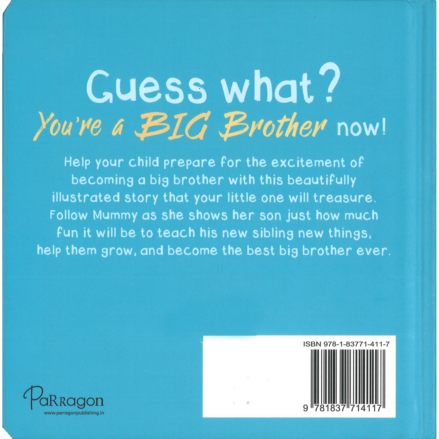 Parragon Publishing You're a Big Brother | Early Learning Book for Big Sibling - 9781837714117
