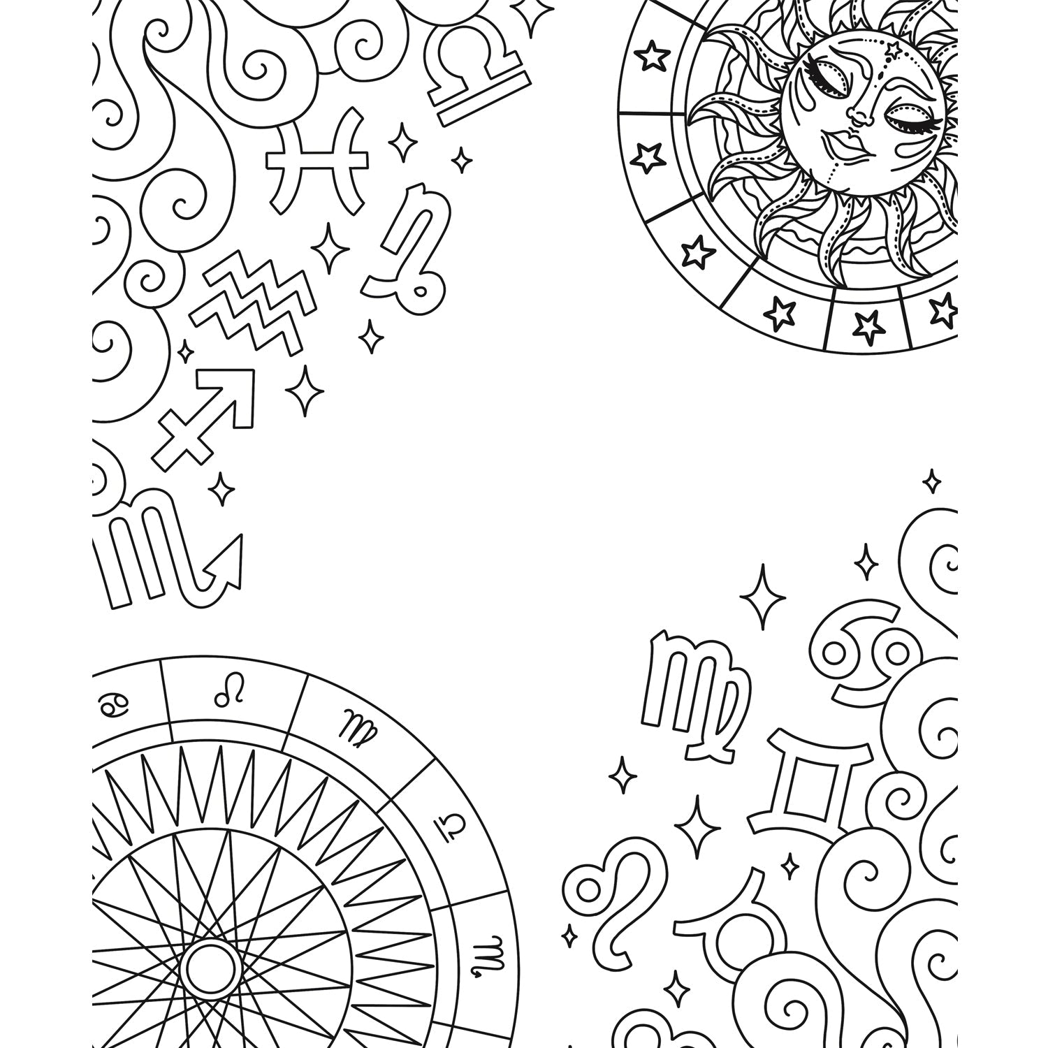 Parragon Publishing Zodiac Colouring book set for kids, Colour your Artwork - 9781837714575
