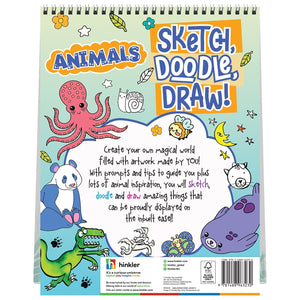 Parragon Sketch Doodle Draw Animals | The Mom Store - Drawing And Colouring Book