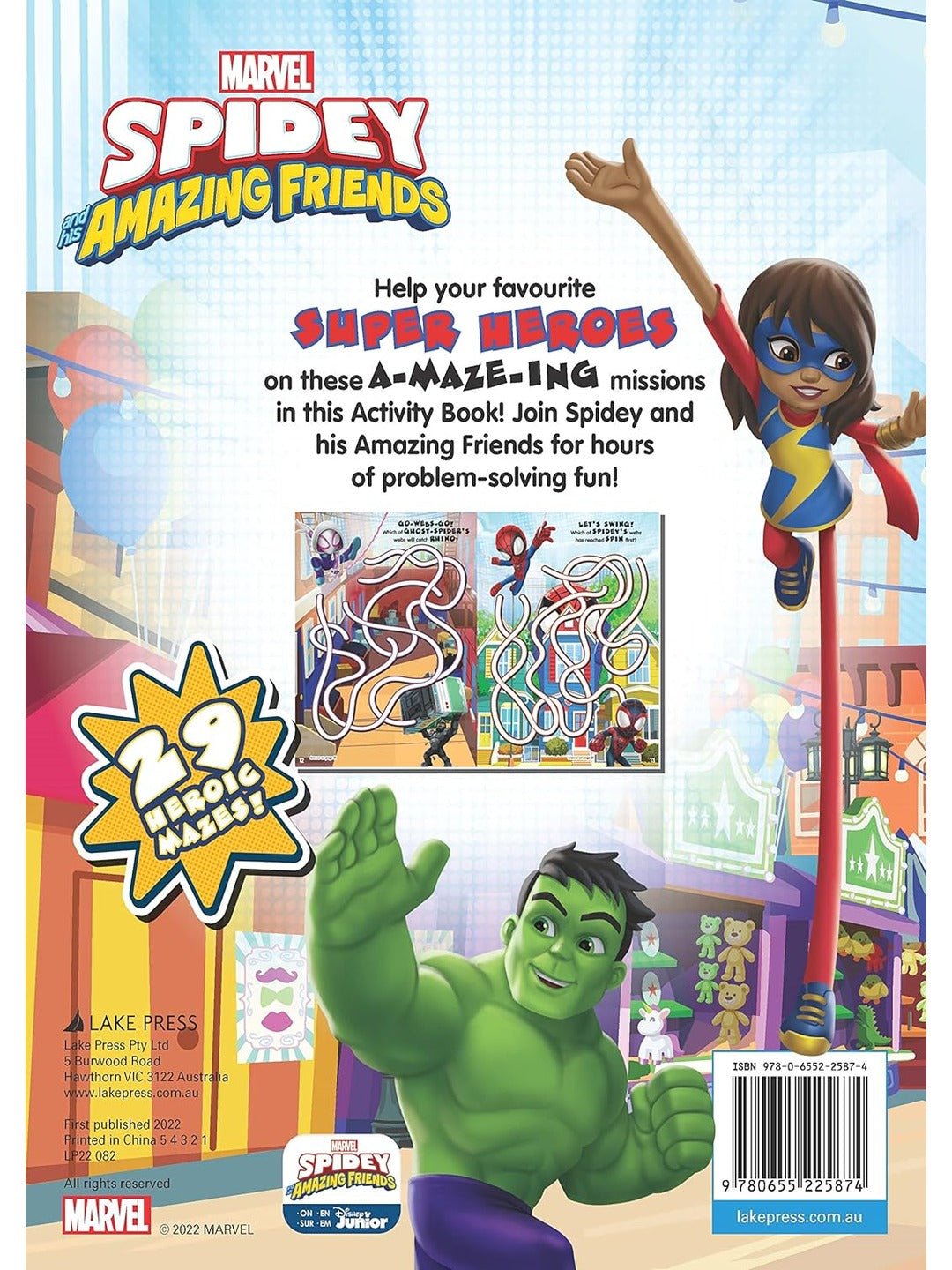 Parragon Spidey and His Amazing Friends: Super Mazes Activity Book - 9780655225874