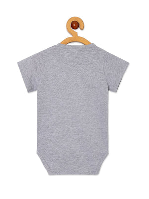 Back side of grey coloured Party Time Baby Onesie