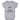 Grey coloured Party Time Baby Onesie kept against a white background
