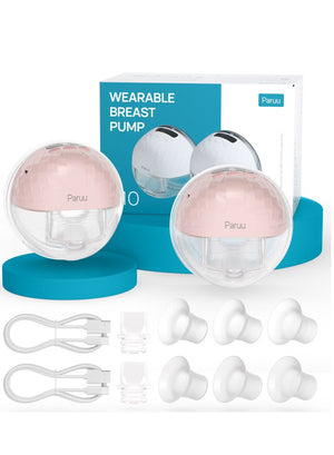 Paruu P10 Double Breast Pump - Wearable Comfort | The Mom Store - Pink Breast Pump