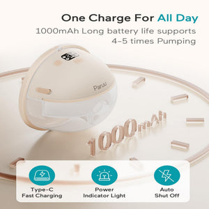 Paruu P16 Double Breast Pump - Smart Hands Free | The Mom Store - Nude Breast Pump