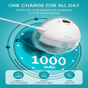 Paruu P16 Double Breast Pump - Smart Hands Free | The Mom Store - White Breast Pump