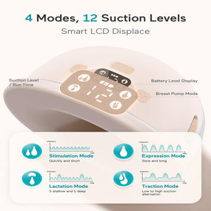 Paruu P16 Double Breast Pump - Smart Hands Free | The Mom Store - Nude Breast Pump