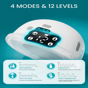 Paruu P16 Double Breast Pump - Smart Hands Free | The Mom Store - White Breast Pump