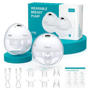 Paruu P16 Double Breast Pump - Smart Hands Free | The Mom Store - White Breast Pump