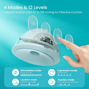 Paruu P20 Double Breast Pump - Hands Free Comfort | The Mom Store - Green Breast Pump