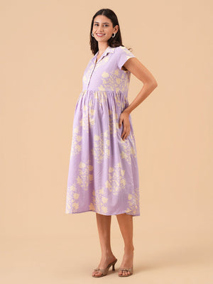 Pastel Affair Maternity and Nursing Dress - S Maternity Casual Dress