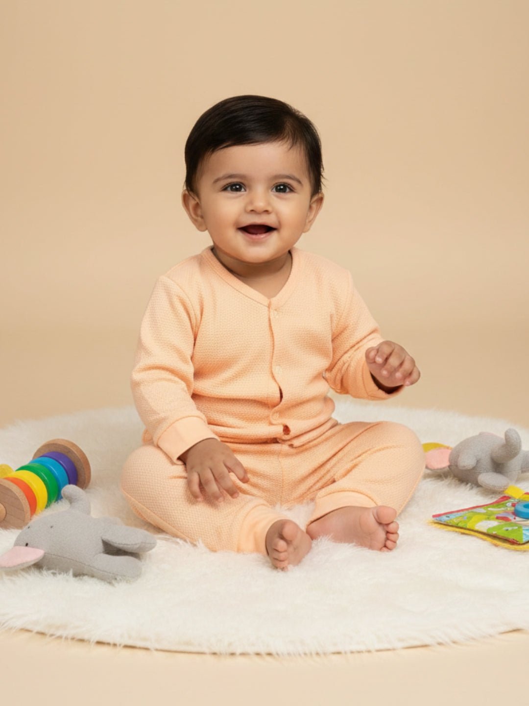 Pastel Orange Infant Set - Preemie Infant Set