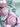 Pastel pink & White Swirl artificial Bushy Christmas Wreath for wall, Door and Tree Christmas Décor,18 inches - Christmas