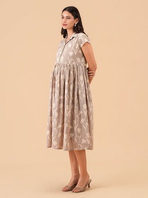 Pastel Poetry Maternity and Nursing Dress - S Maternity Casual Dress