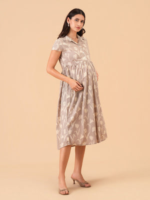 Pastel Poetry Maternity and Nursing Dress - S Maternity Casual Dress