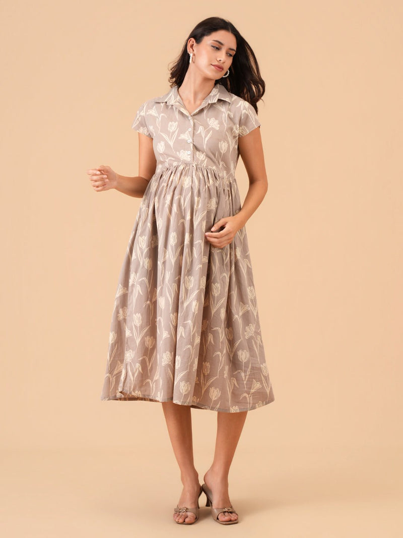 Pastel Poetry Maternity and Nursing Dress