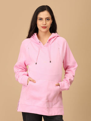 Pastel Puffer Maternity and Nursing Sweatshirt Hoodie - MNSWT - SD - PSPF - S