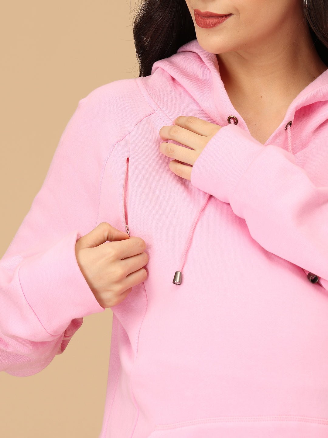 Pastel Puffer Maternity and Nursing Sweatshirt Hoodie - MNSWT - SD - PSPF - S