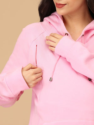 Pastel Puffer Maternity and Nursing Sweatshirt Hoodie - MNSWT - SD - PSPF - S