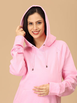 Pastel Puffer Maternity and Nursing Sweatshirt Hoodie - MNSWT - SD - PSPF - S