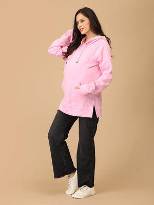 Pastel Puffer Maternity and Nursing Sweatshirt Hoodie - MNSWT - SD - PSPF - S