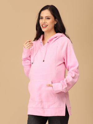 Pastel Puffer Maternity and Nursing Sweatshirt Hoodie - MNSWT - SD - PSPF - S