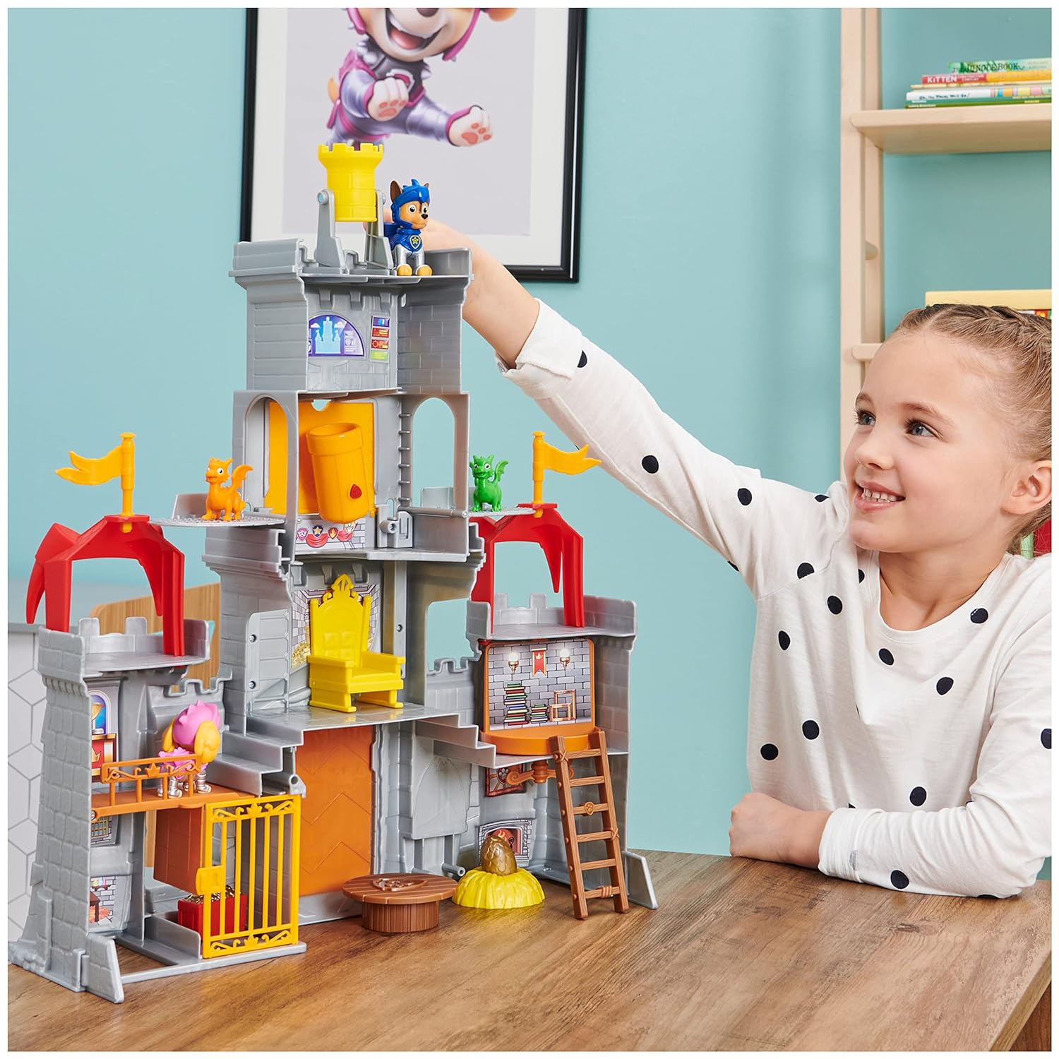 Paw Patrol Chase Rescue Knights Castle HQ Transforming 11 Pcs - 6062103