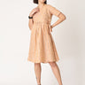 Peach Bud Shimmer Maternity Kurti Dress With Nursing - MEW-PHBDK-S