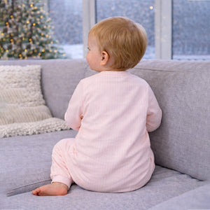 Peach Cookie Patch Winter Full Sleeves Jumpsuit Romper for Tiny Toddlers - 6 - 12 Months Winter Wear