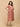 Peach Mirage Maternity and Nursing Dress ‚Äì angled front view of maternity dress.