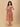 Peach Mirage Maternity and Nursing Dress ‚Äì model wearing peach printed dress with waist tie, front view