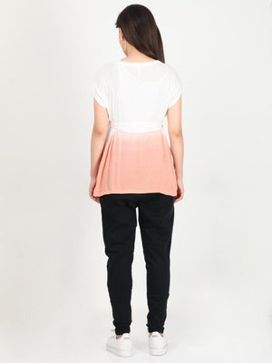 Peach Ombre Dyed Wrap Shrug - MAT-SG-PCHOMB-S