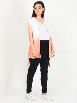 Peach Ombre Dyed Wrap Shrug - MAT-SG-PCHOMB-S