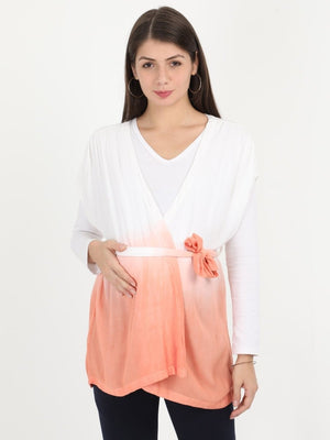 Peach Ombre Dyed Wrap Shrug - MAT-SG-PCHOMB-S