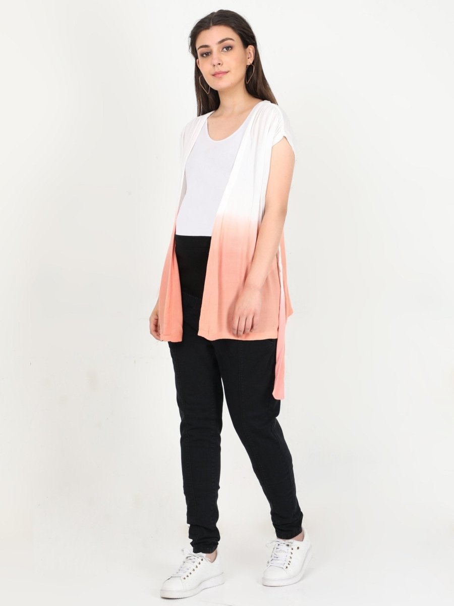 Peach Ombre Dyed Wrap Shrug - MAT-SG-PCHOMB-S