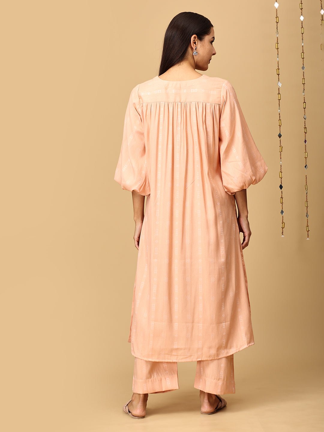 Peach Plush Maternity and Nursing Co Ord Set - MEW - SK - PPLS - S
